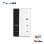 Zemismart Zigbee bricolage nom commutateur intelligent avec écran d&rsquo;affichage fonctionne avec Tuya APP panneau tactile US interrupteur d&rsquo;éclairage Alexa Google Home