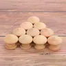 Lot dix boutons meuble bois naturel nonverni rond bombé… – vue 2