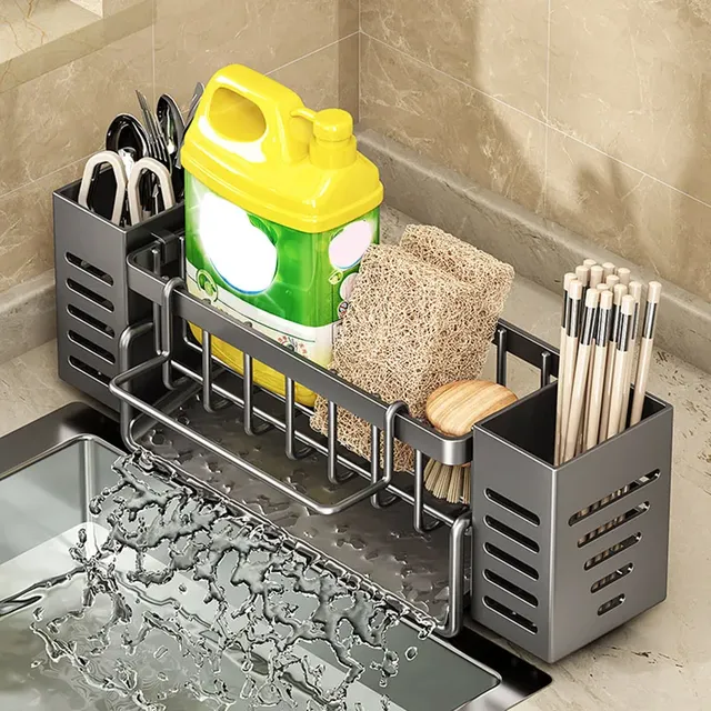 Support de rangement pour évier de cuisine en acier… – vue 2