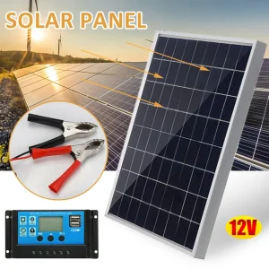 Kit de panneau solaire pour la maison, cellule solaire aste extérieure portable, alimentation USB polycristalline, te12V abaissé, 300W, 500W