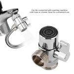 Séparateur de robinet d&rsquo;évier de cuisine de salle de bains en laiton G1/2, Valve de dérivation vers adaptateur de tuyau, filetage extérieur M24 filetage interne M22