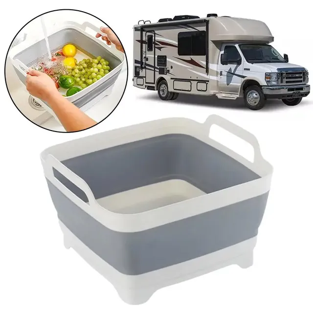 Bassin d'évier de cuisine pliable avec bouchon de… – vue 3