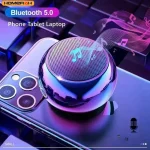 Haut-parleur Bluetooth sans fil, portable, petit odoren acier, métal, rapstereo, caisson de basses surround, extérieur, mini haut-parleur