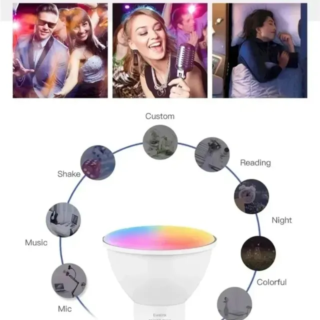 EWelink GU10 ampoule WiFi Zigbee RGB LED lampes à… – vue 5