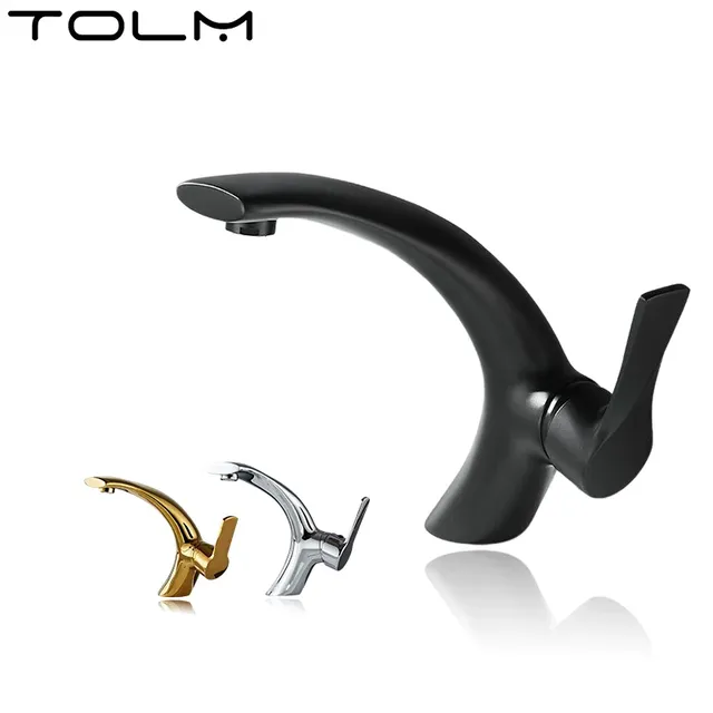 Robinet mitigeur lavabo contemporain bec long courbé… – vue 2