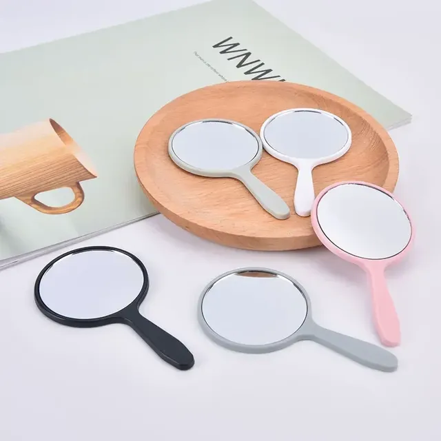 Miroir maquillage rond poignée portable compact léger… – vue 4