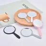 Miroir maquillage rond poignée portable compact léger… – vue 4