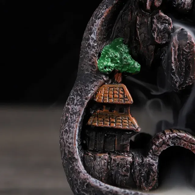 Brûleur encens reflux cascade résine imitation pierre… – vue 4