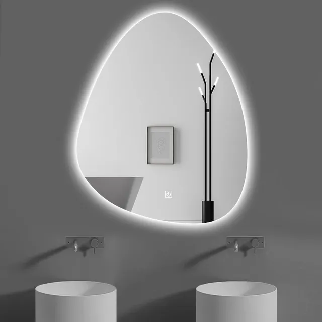 Miroir de salle de bain irrégulier vertical intelligent – vue 2