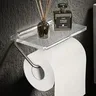 Porte-papier hygiénique doré de luxe avec étagère – vue 3