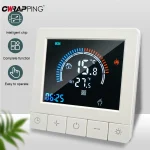 Thermostat WiFi avec régulateur de température pour maison intelligente, pour chauffage au sol et AC, avec batterie de secours et outils de verrouillage intelligents pour enfants