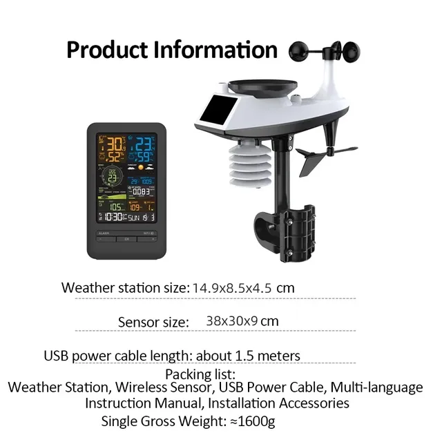 Therye.com-Station météo numérique intelligente WiFi… – vue 6