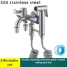 Robinet mural acier inoxydable 304 entrée triple sorties… – vue 2