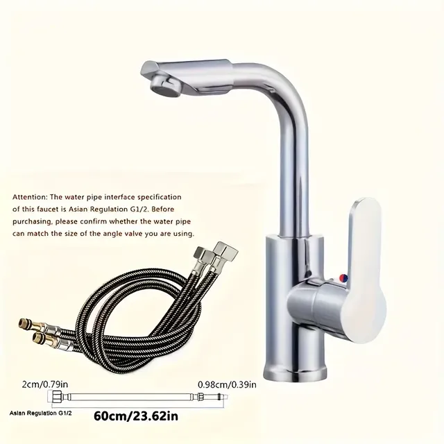 Robinet en acier inoxydable chromé – vue 3