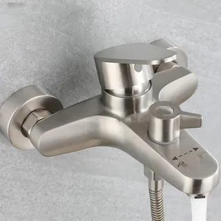 Mitigeur bain douche mural monolevier inoxydable brossé satiné…