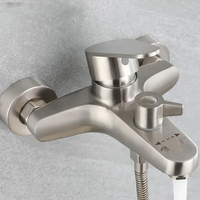Mitigeur bain douche mural monolevier inoxydable brossé…