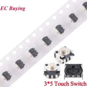 20 pièces/10 pièces 3*5 interrupteur tactile Smiley Face interrupteur 3.5H presse latérale Tactile Micro Tact clé bouton poussoir support de commutateur SMT SMD 3 broches