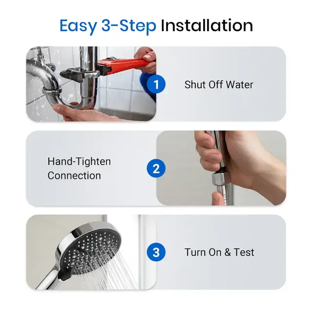 Pommeau de douche réglable 15CM – vue 5