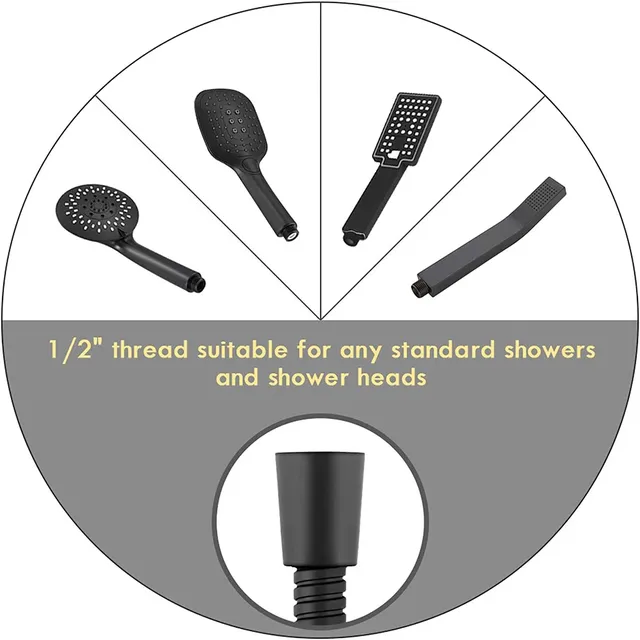 Tuyau douche flexible inoxydable 1m5 2m finitions… – vue 6