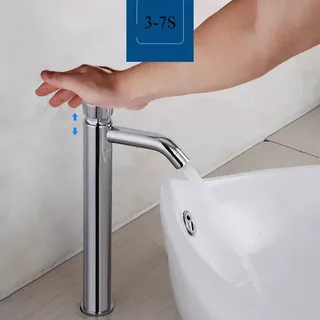 Robinets de lavabo de salle de bains à pression tactile