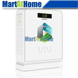 Convertisseur tension voyage 3000 watts toroïdal mince léger silencieux affichage numérique indicateur alarme surcharge protection surtension boîtier blanc compact minimaliste