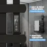 Radiateur sèche serviettes électrique mural noir mat… – vue 4