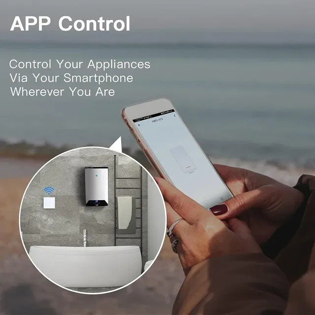 Commutateur de chauffe-eau intelligent avec écran tactile – vue 2