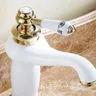 Robinet lavabo monocommande haute vasque posé blanc… – vue 4