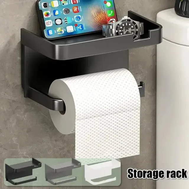 Porte papier hygiénique mural tablette rangement… – vue 2