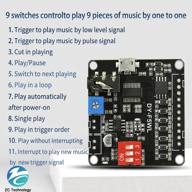 Module de contrôle de lecture MP3 vocal – vue 2