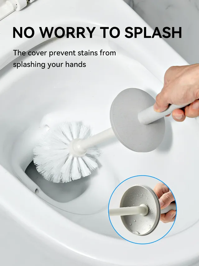 Brosse toilette plastique manche long base antidérapante… – vue 3