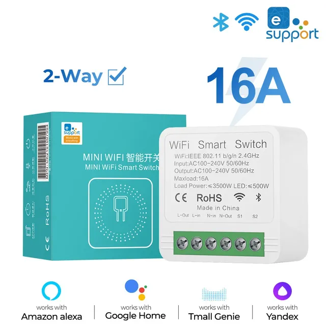 Wifi commutateur intelligent Ewelink APP 16A Mini…