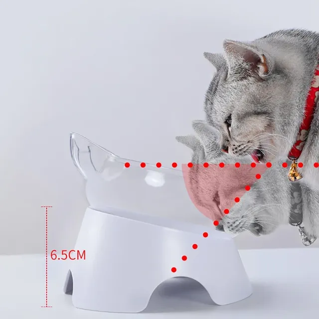 Bol Double pour chat avec support surélevé – vue 3