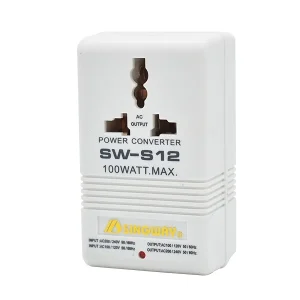 SW-S12 100W tension aved 220V-110V/110V-220V convertisseur de puissance direction touristes adaptateur de voyage pour rasoir à brosse à dents électrique SW-S12 100W tension aved 220V-110V/110V-220V convertisseur de puissance direction touristes adaptateur de voyage pour rasoir à brosse à dents électrique