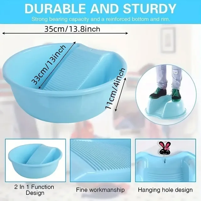 Lavabo linge plastique antidérapant planche lavable… – vue 5