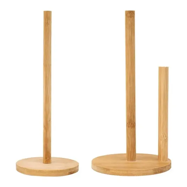 Porte-rouleau de papier de cuisine en bois
