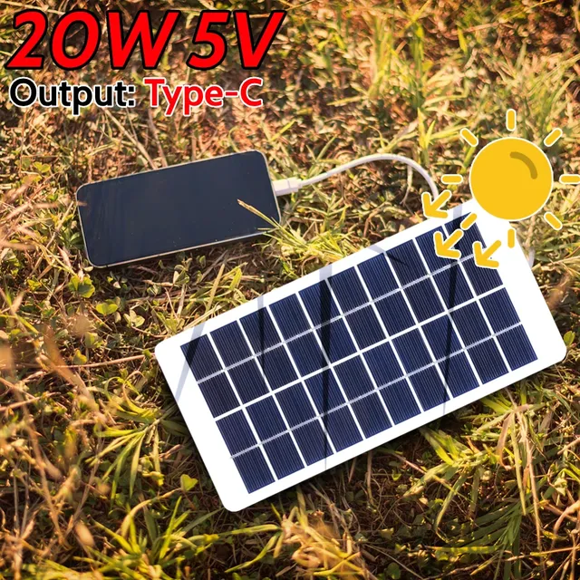 Chargeur de panneau solaire 20W 5V – vue 2