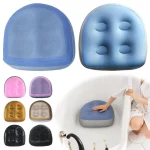 Tapis de bain gonflable SPA, coussin de baignoire, 8 couleurs disponibles, ampoule rechargeable, rempli d&rsquo;eau, coussin de siège de baignoire, accessoire de salle de bains