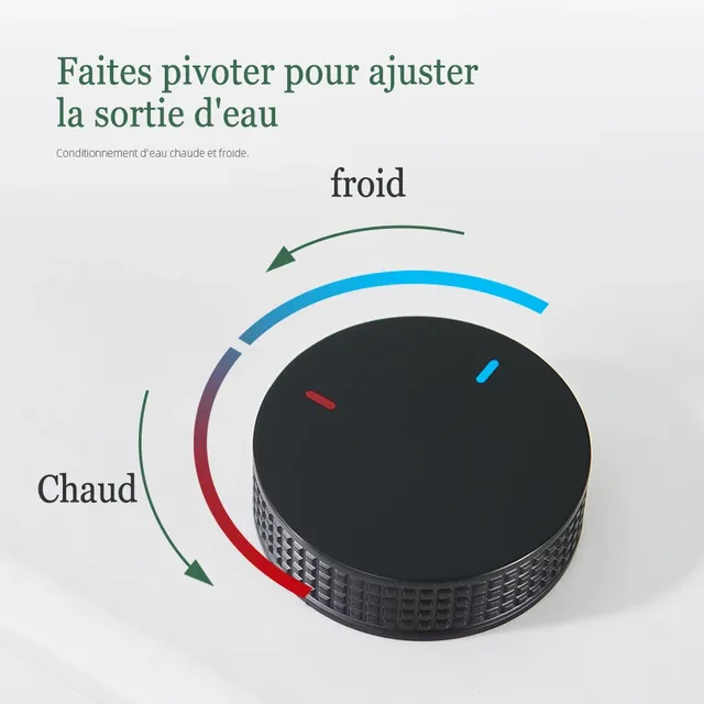 Robinet de lavabo noir mat – vue 5