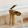 Robinet lavabo cascade laiton massif finition bronze… – vue 4