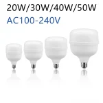 Ampoules LED 220V 20W 30W 40W 50W 110V, ampoule LED à économie d&rsquo;énergie, éclairage de Base Standard E27 pour la maison et l&rsquo;extérieur