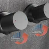 Système de douche mural en laiton gris pistolet de luxe – vue 4