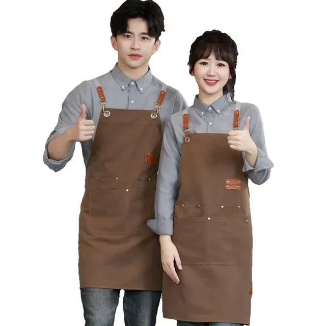 Tablier de cuisine imperméable pour femmes/hommes avec… – vue 5