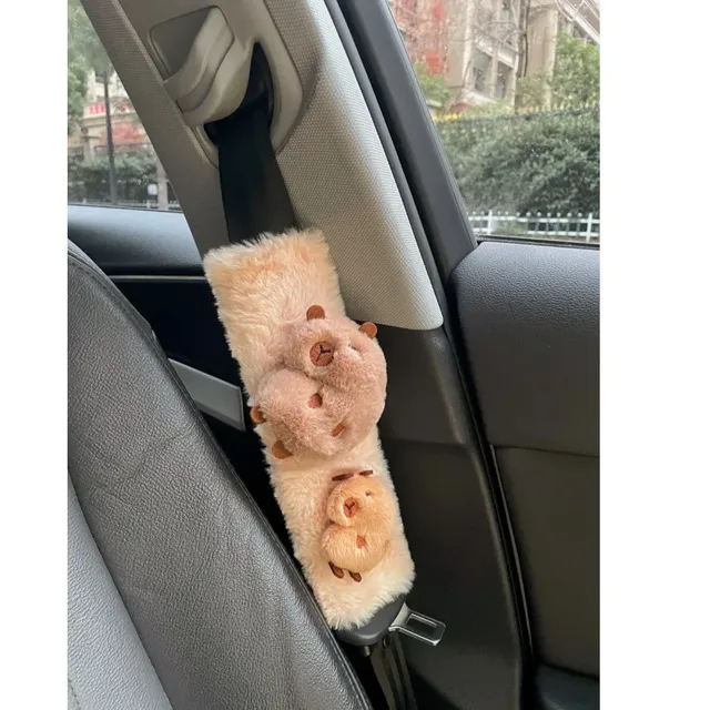 Housse de ceinture de sécurité de voiture Capybara souple – vue 3