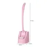 Brosse toilette porte socle fermé plastique rose menthe… – vue 4