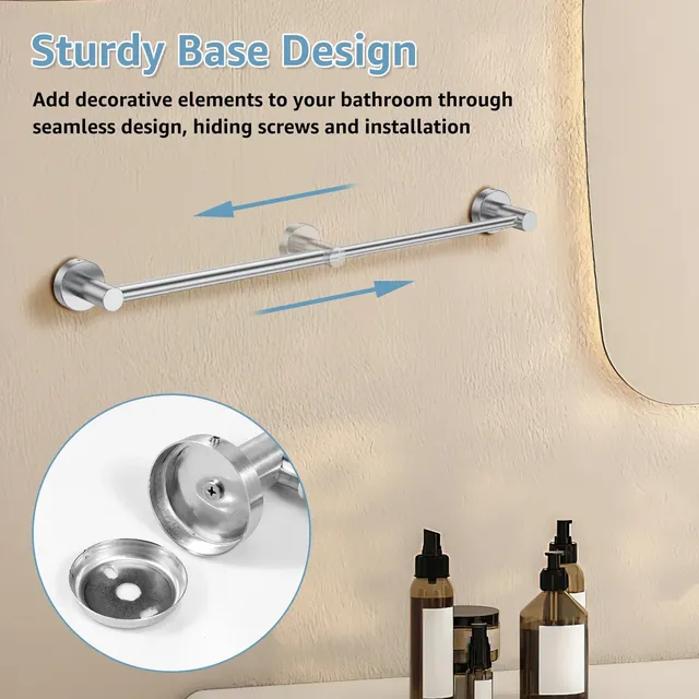 Barre serviettes murale extensible télescopique acier… – vue 4
