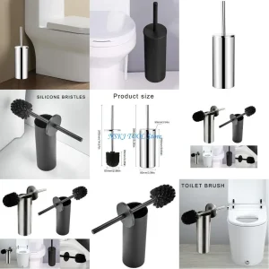 L8RC – brosse salle bain en Silicone, longue durée service, conceptions ergonomiques, brosse toilette, brosse en à