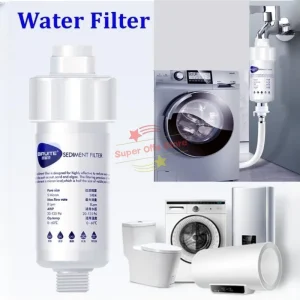 Filtre à eau purificateur domestique pré-filtre 5 pouces, pour Machine à laver, toilettes, douche, chauffe-eau, cartouche en coton PP remplaçable Filtre à eau purificateur domestique pré-filtre 5 pouces, pour Machine à laver, toilettes, douche, chauffe-eau, cartouche en coton PP remplaçable