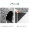 Long lea à côté de la baignoire Tapis de bain tissés en… – vue 5