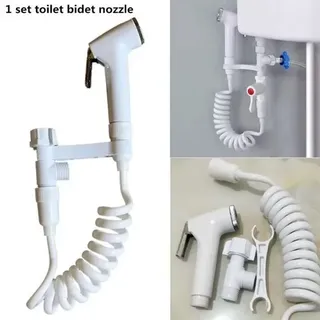 Kit douchette hygiénique bidet mural plastique ABS blanc pistolet…